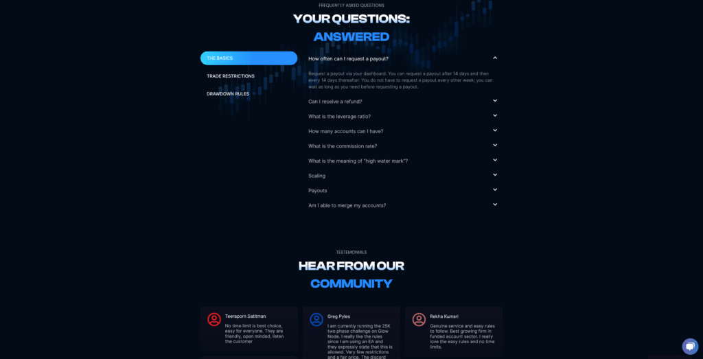 Support at Glow Node